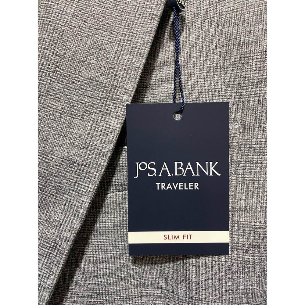 Jos. A. Bank Slim Fit Travler Coat Blazer 40L Beige/Oatmeal Double Vented - Picture 2 of 12